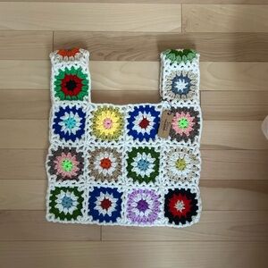 Square Shoulder Bag Vintage Handmade